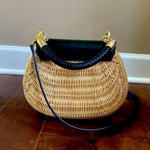 Talbots Wicker Top Handle Bag